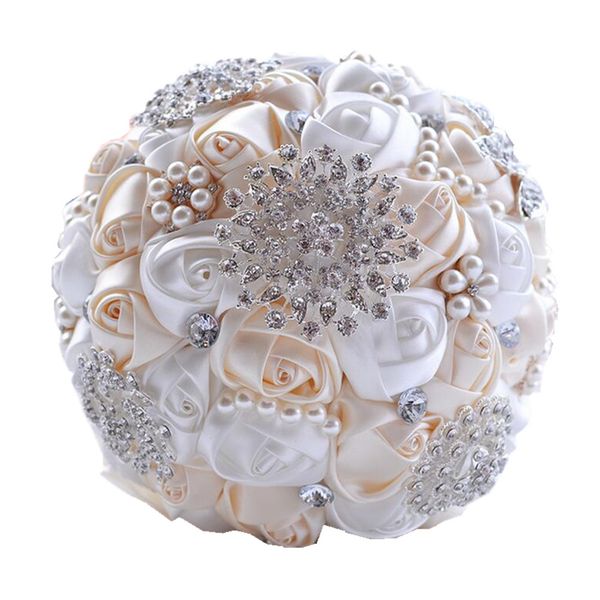 Acheter Fleurs De Mariage Bouquets De Mariée élégante Perle Mariée Demoiselle Dhonneur Bouquet De Mariée Cristal Scintillement De 3618 Du