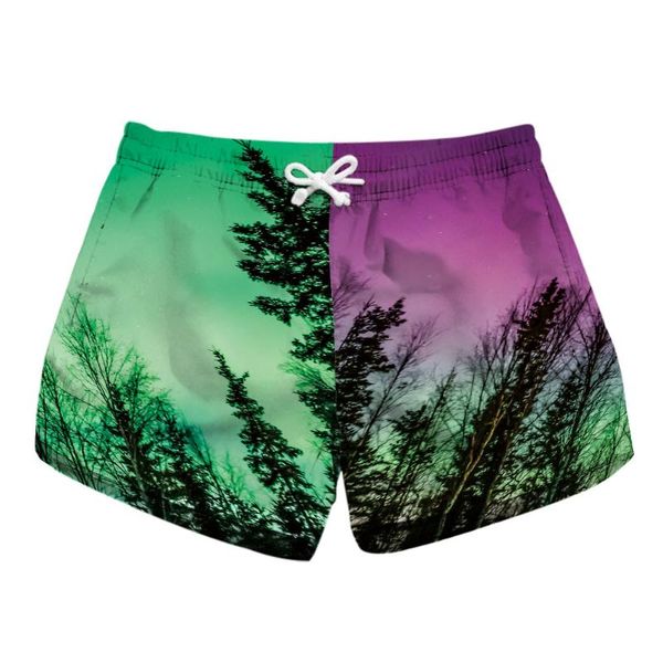 

summer women beach shorts mini water sport pant sky trunk print brand gym surfing short pocket female travel surf board feminino