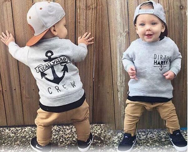 

2019 trend style newborn kids baby clothing sets, White