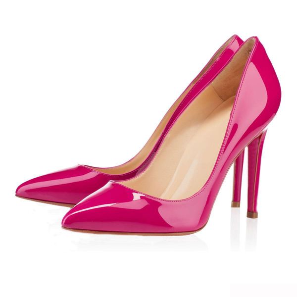 

2019 new ace luxury designer womens shoes red bottom high heels 8cm 10cm 12cm nude black red leather pointed toes pumps dress shoes t01