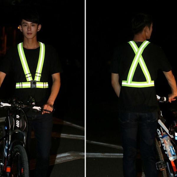 

multi adjustable outdoor safety visibility reflective vest gear stripes with easily adjustable lightweight women and men, Black