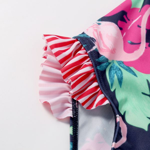 

девочка one piece костюм купальник дети симпатичные flamingo swimwear 2020 kid мультфильм купальный костюм купальный костюм