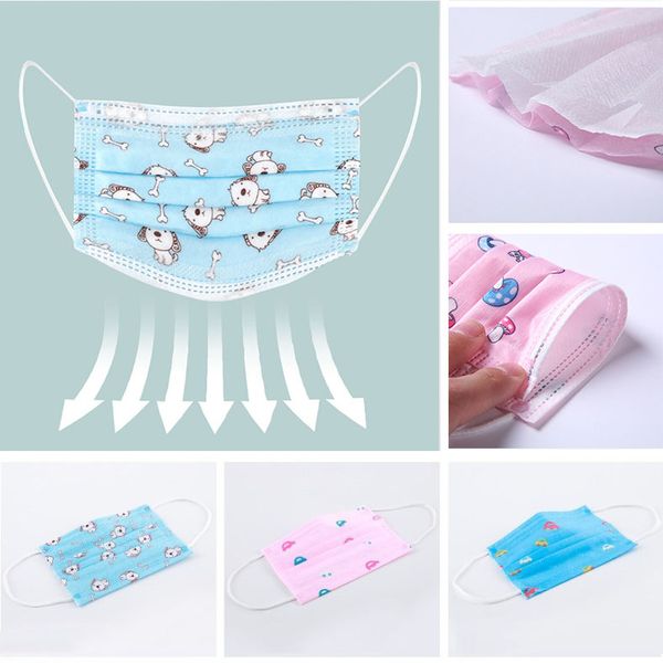 

100 pcs престижных дети дизайнер дыхание одноразового маска для лица детей fun fancy рот муфельной маска для лица пыли ветрозащитного защитн
