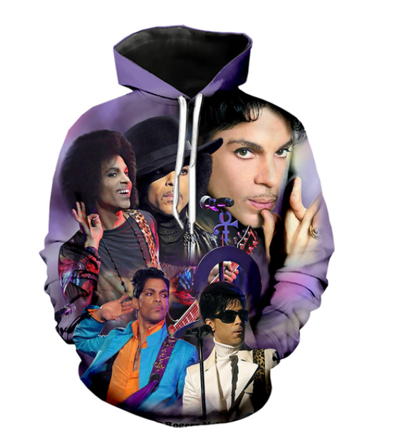 

singer prince rogers nelson 2019 new fashion 3d print clothing women/men hoodies casual pullovers hip hop streetwear a629, Black