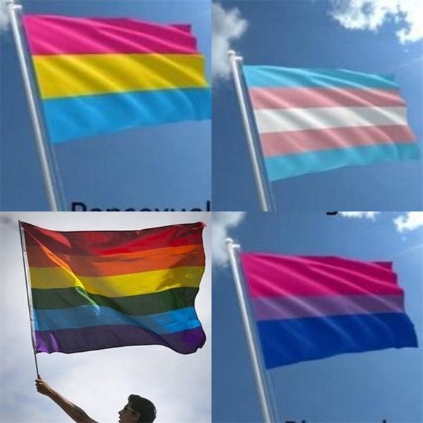 

90x150 см бисексуального флаг лесбийской gay pride полиэстер радуга флаги фестиваль партия баннер декорация горячая продажа 4 8qt b2