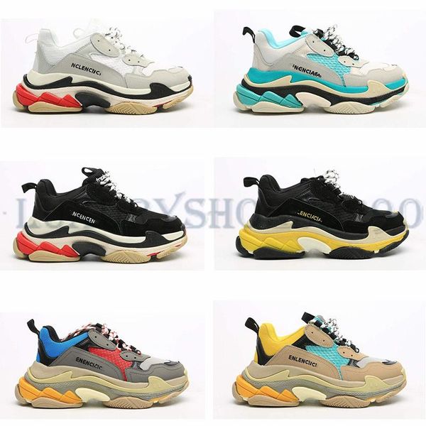 

2020 новый clear подошва тройной платформы casual папа обувь triple-s 17fw vintage black green air kanye luxury женщин дизайн кроссовки 36, Black;red