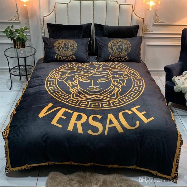 Black Bedding Sets For Men And Women New Goddess Design Bed Cover