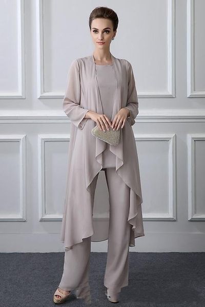 

new design chiffon mother of the bride suits wedding guest dresses long sleeves with jacket plus size mother of the bride dresses, Black;red