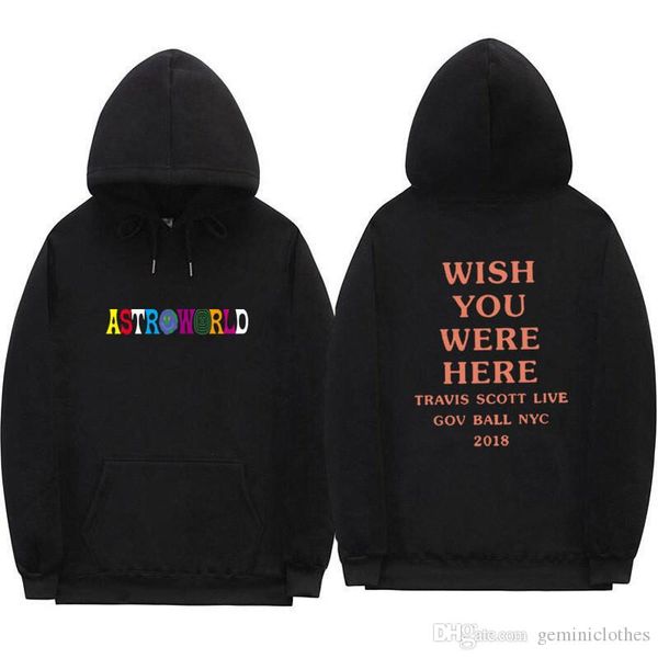 

travis scott astroworld wish you were here hoodies fashion letter print hoodie streetwear men pullover sweatshirt