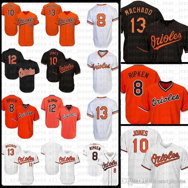 

Orioles Baseball Jerseys Baltimore 8 Cal Ripken Jr. 10 Adam Jones 12 Roberto Alomar 13 Manny Machado Mesh Retro Cool Base jersey afereg