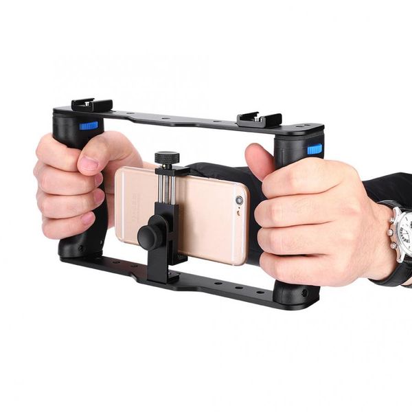 

yelangu handheld portable metal phone camera cage stabilizer rig handle grip kit pgraphy camera cage