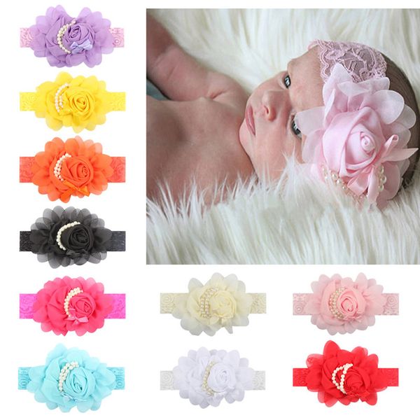 

hairbands floral for girls toddlerkids headband baby girls flower headband lace bow hairband flower headbands selling, Slivery;white