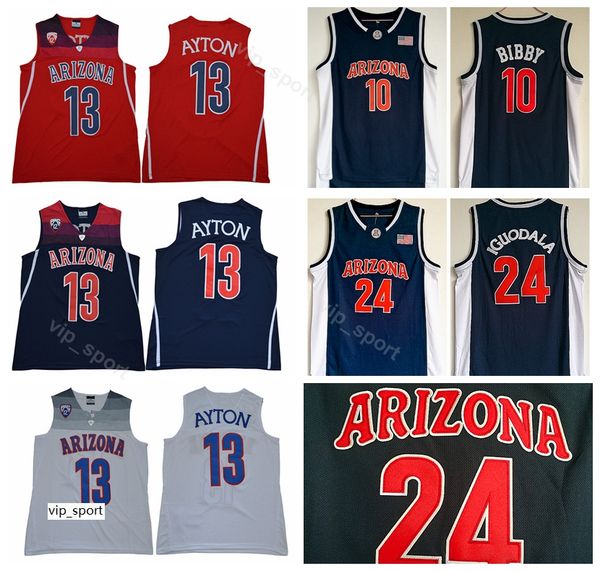 

arizona wildcats college mike bibby jersey 10 men basketball andre iguodala 24 deandre ayton jersey 13 university for sport fans breathable, Black