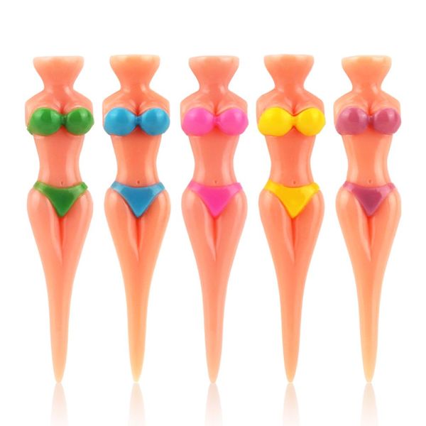 

5шт / сумка гоги golf tees 78мм mix цвет новой новизна сексуального бикини lady шутка гольфы подарки мяч для гольфа пластиковых тройников дл
