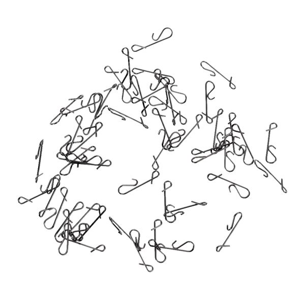 

50x stainless fishing line wire fishing connector barrel swivel snap pin