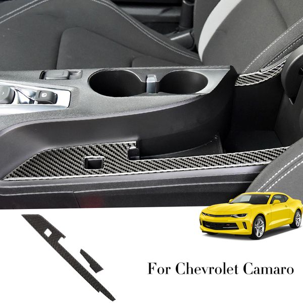 Abs Carbon Fiber Car Accessories Control Panel Decorative Sticker For Chevrolet Camaro 2016 Car Interior Accessories Automotive Interior Fasteners