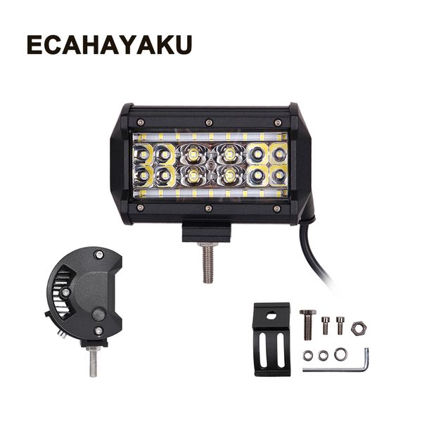 

ecahayaku 2pcs 5 inch 90w combo beam led work light bar for tractor boat off-road 4wd 4x4 truck atv 12v 24v car styling