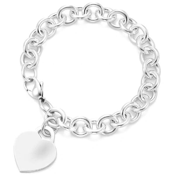

yishi pure silver 925 blue heart love tag necklace high quality, Black