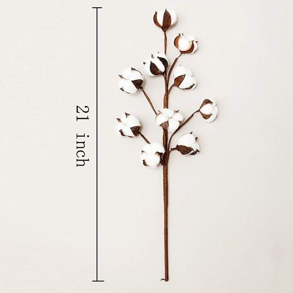 

3 pack 21 inch cotton stems farmhouse decoration floral picks - rustic style vase filler decoration flower other festive party supplies