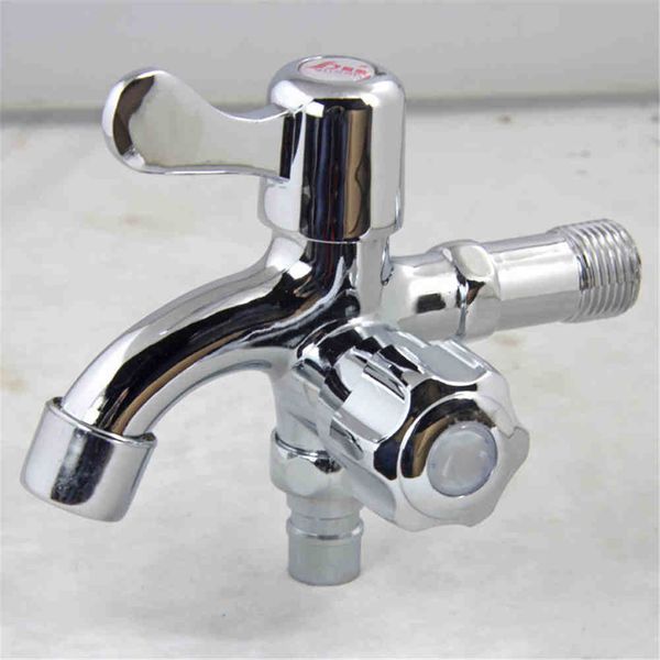 

single-inlet 2-outlet washing machine tap home 4 points 6 points long 3-way tap copper taps _wk