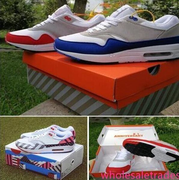 

with original atmos 87 anniversary 1 piet parra 87 premium 1 deluxe watermelon white blue black running shoes sneaker with 36-46