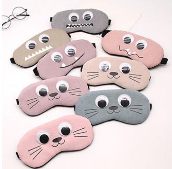 

маски для сна забавный мультфильм симпатичные маски для глаз спальный мешок со льдом тень обложка travel relax aid blindfolds summer