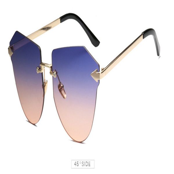 

arrow frameless gold sunglasses frameless polygon personality arrow sunglasses men women fashion arrow frameless bafjc tryps