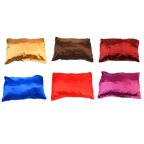 

pure emulation silk satin pillowcase comfortable pillow cover pillowcase for bed throw single pillow covers case