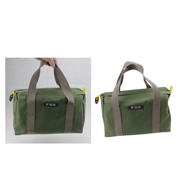 

2pcs 12" canvas tool bag functional green multipurpose toolkit storage tote