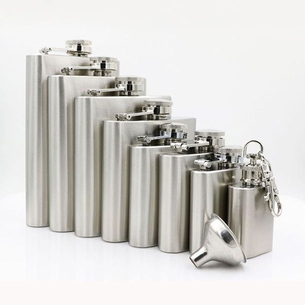 

1oz 3oz 4oz 5oz 6oz 7oz 8oz stainless steel hip flask whisky stoup outdoor portable liquor wine pot