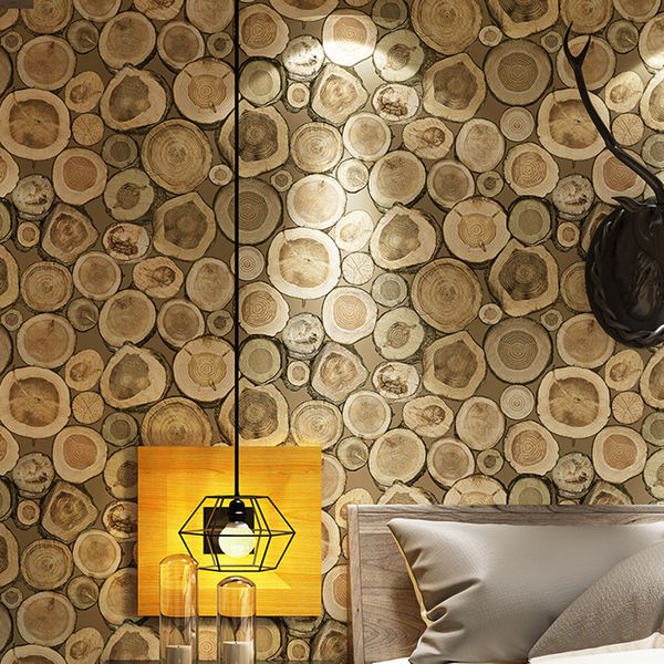 

waterproof retro wallpaper growth ring for home wall improvement