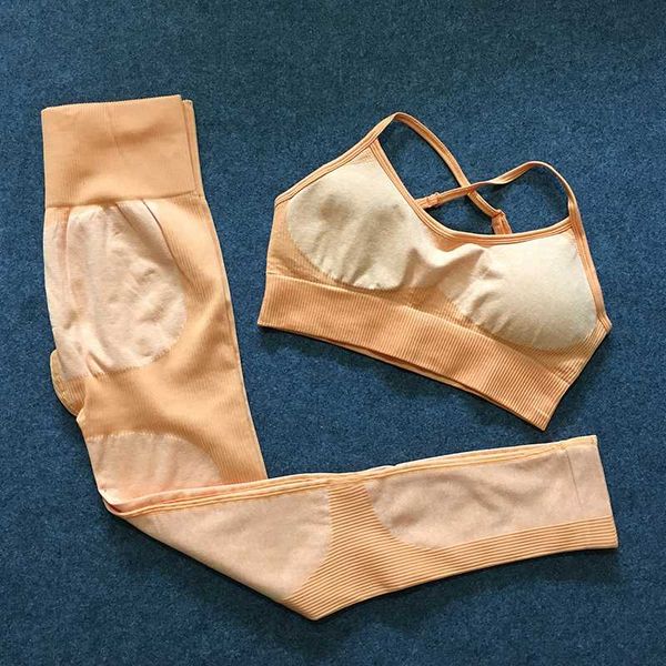 

yoga seemless gym set yoga sets gym fitness sportswear workout outfit one piece sweat pants women sport set active wear splice