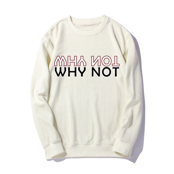 

e-baihui men pullover round neck long sleeve letter print tide youth pullover fashion sweatershirt original wd-035, Black