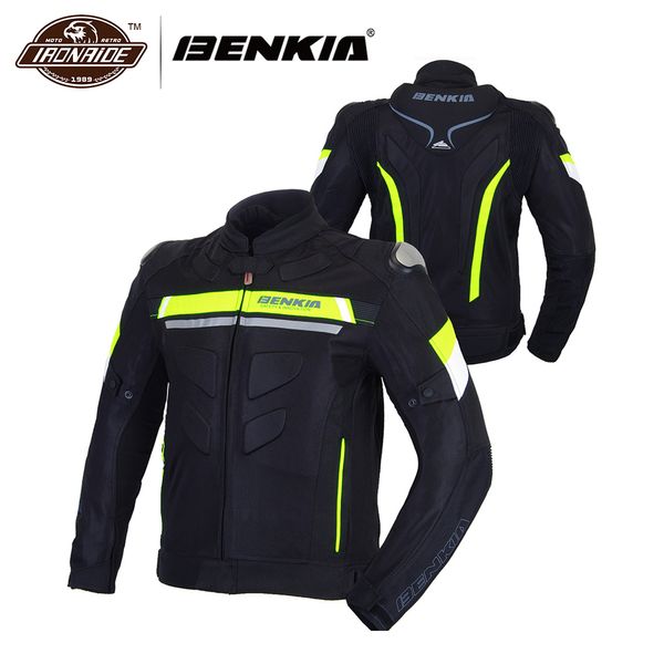 

benkia motorcycle jacket men windproof cruiser touring motorbike jacket clothing breathable mesh textile moto armor