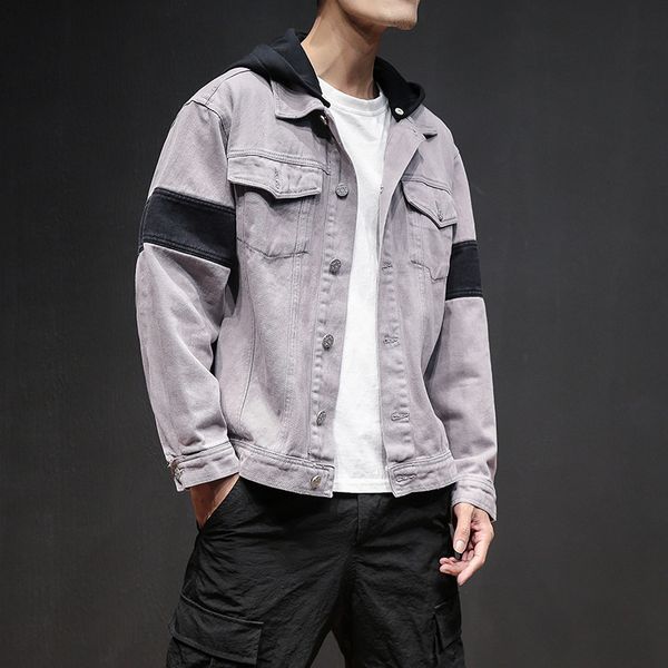 

mens jacket autumn hoodies jacket mens sport hip hop style jackets fashion streetwear denim jacket plus size m-5xl, Black;brown