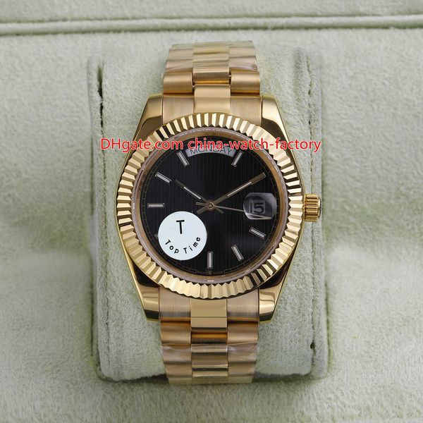 

8 style elling 40mm date-day 228235 228238 president 18k yellow gold asia 2813 automatic mechanical mens watch watches, Slivery;brown