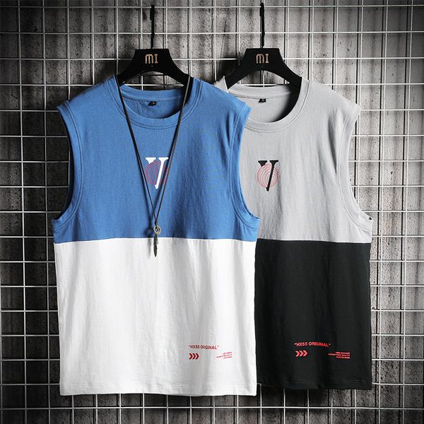 

2020 new arrivals men summer tank bodybuilding sleeveless brand casual shirts men' selling gyms vest tank, White;black