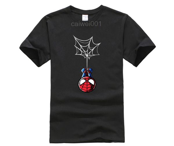 

new summer men's casual print t-shirt fashion spider man pocket men's cool short-sleeve short fashion t-shirt men, White;black