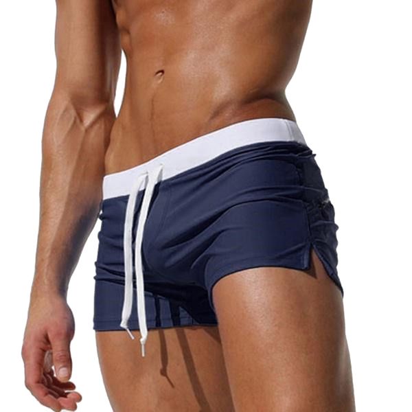 

mens flat swim trunks swimming briefs boxers swimsuit beach shorts swimwear