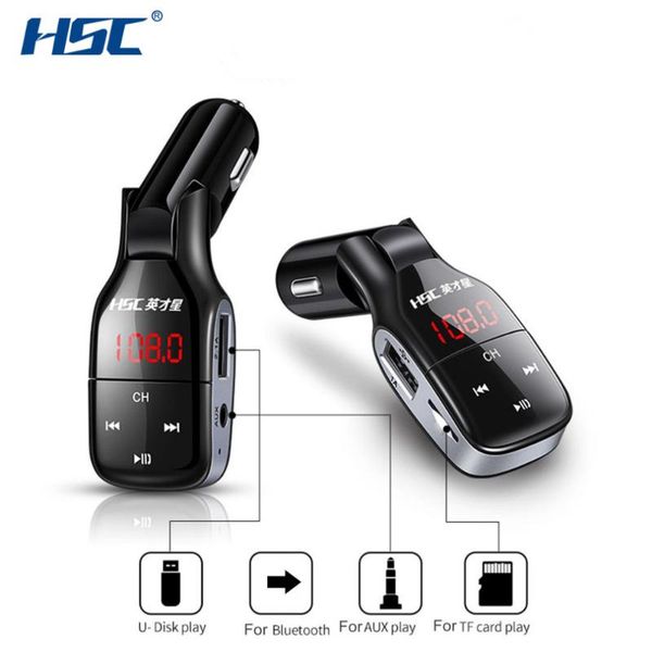 

hsc yc37 dual usb 3.1a car charger bluetooth mp3 player fast charge support for tf card u-disk smart charge strong compatibility