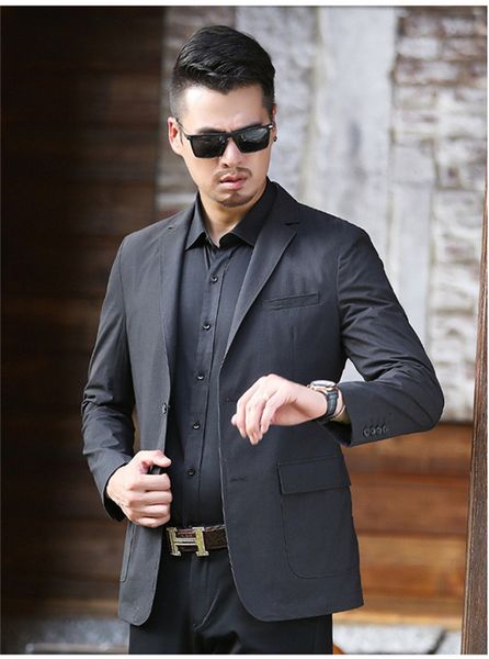 

Fashion Solid Mens Dress Blazers Casual Mens Outerwear With Single Breasted Mens Spring Autumn Male Coat
