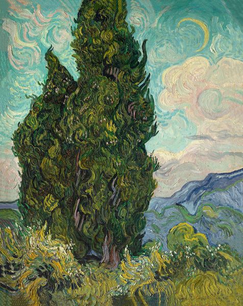 

vincent van gogh hand painted art oil painting on canvas home decor wall art picture impressionist cypresses