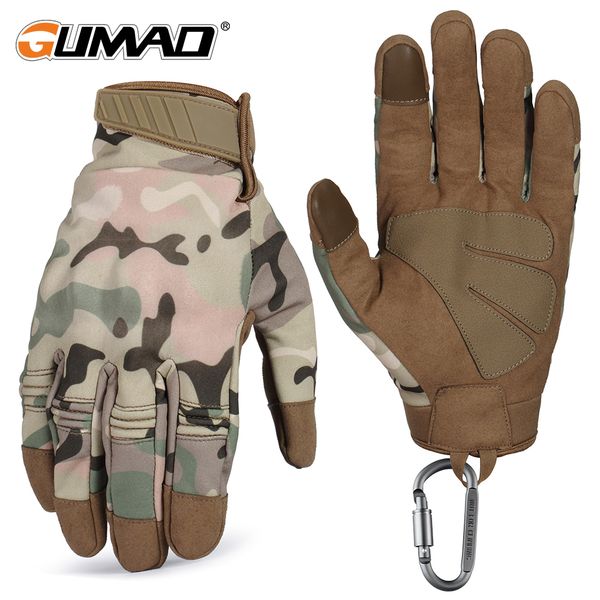 

touch screen waterproof fleece tactical army combat airsoft military hunting climbing cycling hard knuckle full finger gloves t200610, Blue;gray