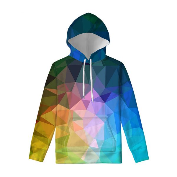 

colorful gradient geometric printing hoodies for men women 2019 casual streetwear hooded sweatshirts plus xxxxl male hoodie, Black