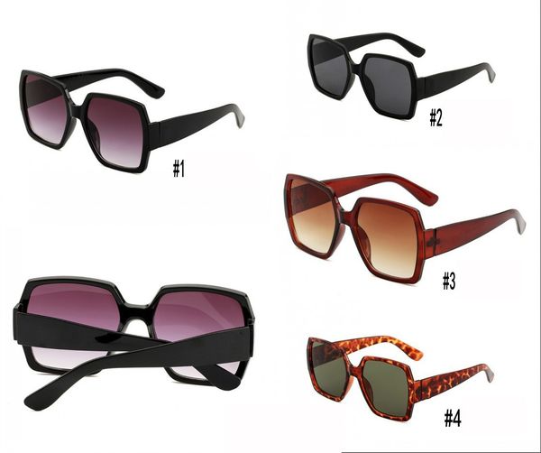 

fashion women sunglasses big frame square sunglasses summer women beach eyewear for round face uv400 4 colors, White;black