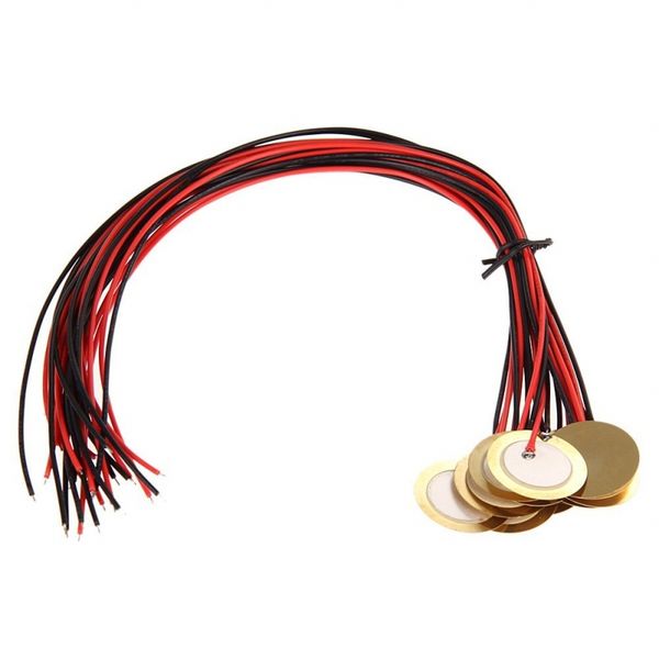 

12pcs 27mm piezo discs with leads mic drum trigger acoustic pickup cbg guitar