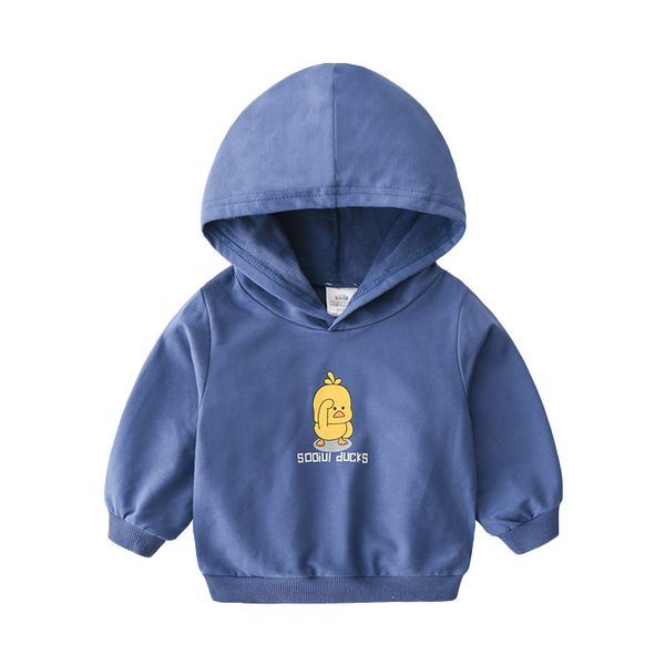 

baby duck clothing 2019 осень новый детская одежда мальчик с капюшоном с длинным рукавом мода симпатичные пальто для детей дети топы, Black