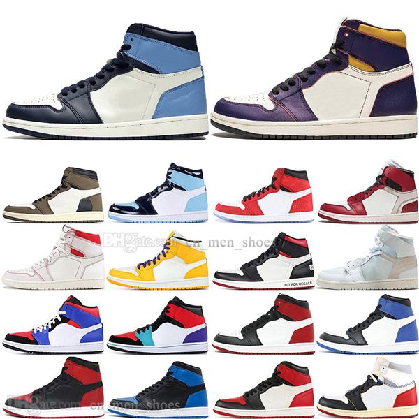 

1 high og travis scotts cactus jack unc spiderman mens basketball shoes 1s 3 banned bred toe men sports designer sneakers trainers