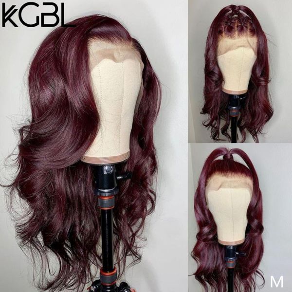 

kgbl body wave lace front human hair wigs with baby hair13*6 brazilian non-remy hair lace front human wig 130 150 density, Black;brown