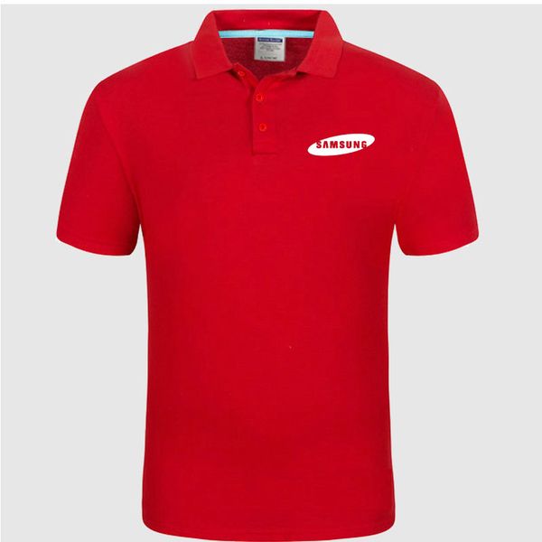 

new shirt samsung logo cotton shirt short sleeve high quantity shirts, White;black